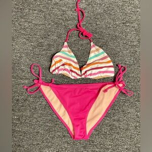 Pink Striped Bikini